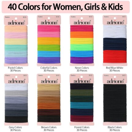 288-Pack Assorted Colour Hair Ties
