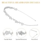Four-Piece Silver Rhinestone Headband Set
