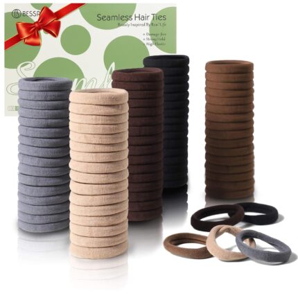 100-Pack Brown Toned Seamless Hair Ties