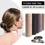100-Pack Brown Toned Seamless Hair Ties