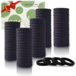 100-Piece Seamless Black Hair Ties