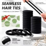 100-Piece Seamless Black Hair Ties