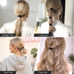 100-Piece Seamless Black Hair Ties
