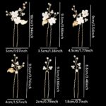 Six-Piece Gold-Tone Floral Hair Pins