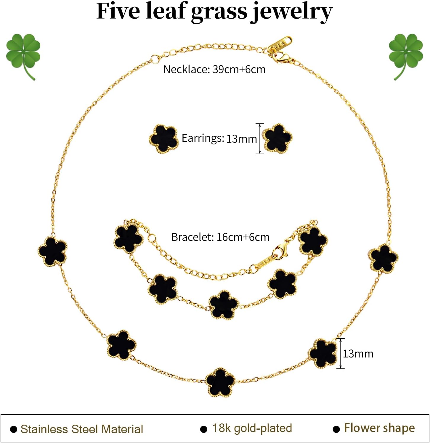 Clover Design Jewellery Set