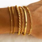 Six-Piece Gold Tone Chain Bracelet Set