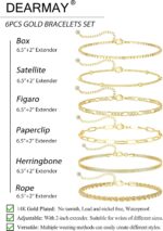 Six-Piece Gold Tone Chain Bracelet Set