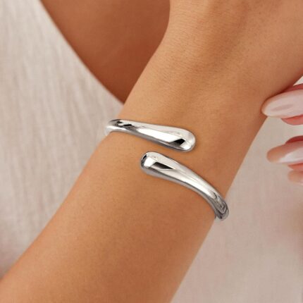 Twist Design Cuff Bangle Bracelet