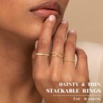 Four-Piece Stackable Gold Plated Rings