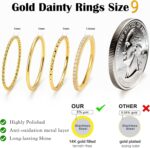Four-Piece Stackable Gold Plated Rings