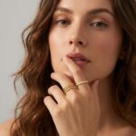 Four-Piece Stackable Gold Plated Rings