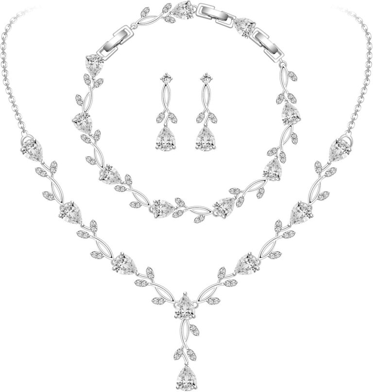 White Gold Plated Cubic Zirconia Set