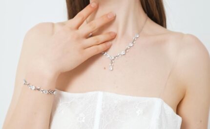 White Gold Plated Cubic Zirconia Set