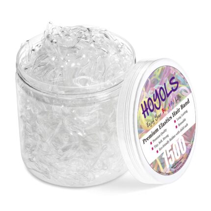 1500-Count Clear Mini Hair Bands