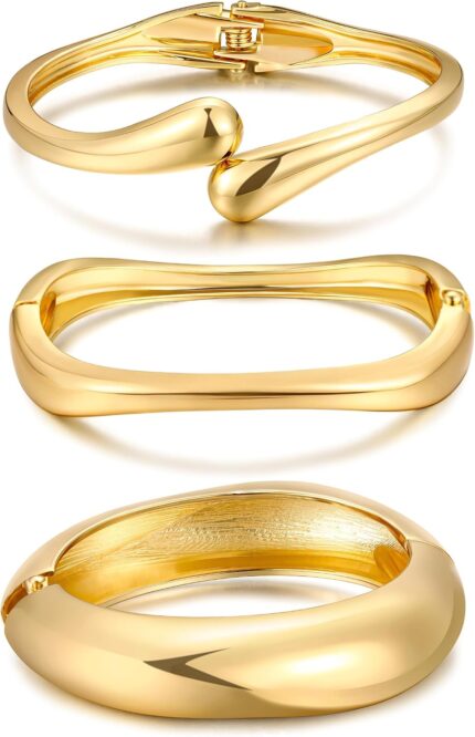 Three-Piece Gold Plated Bangle Set