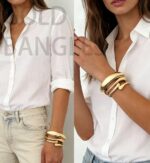 Three-Piece Gold Plated Bangle Set