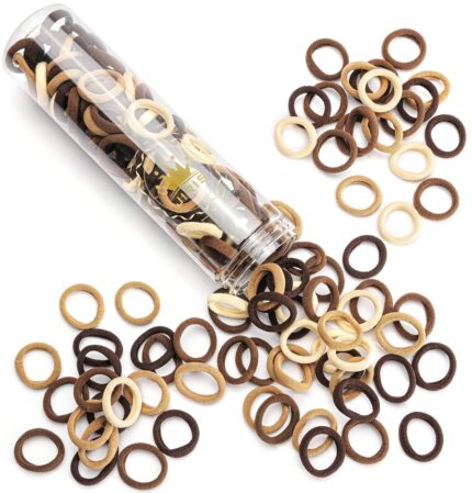 100-Count Brown Cotton Hair Ties