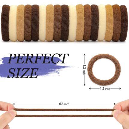 100-Count Brown Cotton Hair Ties