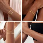 Five-Piece Gold Tone Bracelet Set