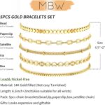 Five-Piece Gold Tone Bracelet Set