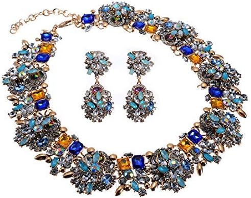 Multi-Color Rhinestone Jewellery Set