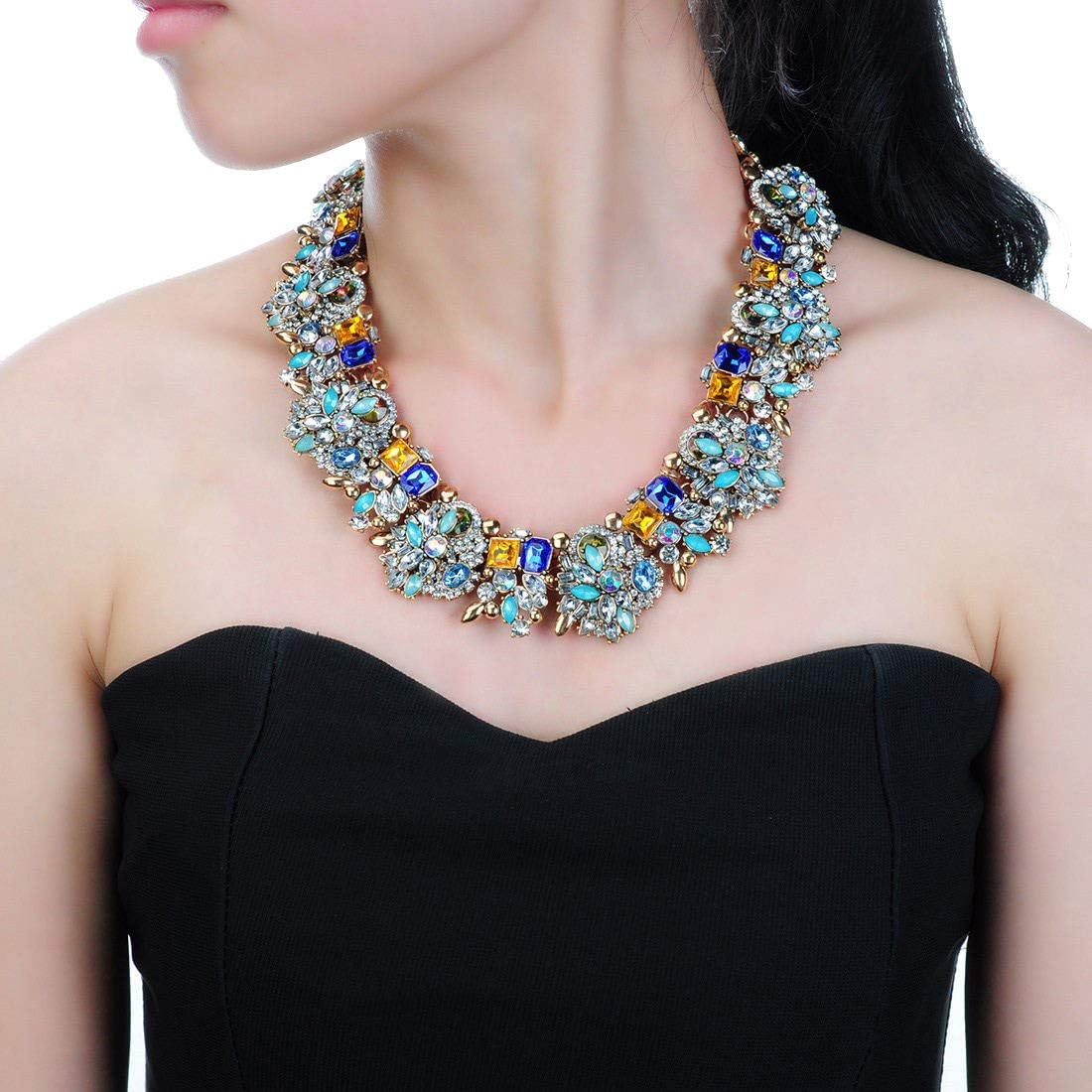 Multi-Color Rhinestone Jewellery Set