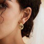 Chunky Knot Gold Dangle Earrings