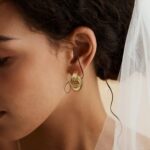 Chunky Knot Gold Dangle Earrings