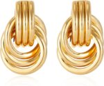 Knot Heart Link Drop Earrings