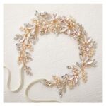 Gold Tone Floral Bridal Headband
