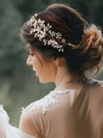 Gold Tone Floral Bridal Headband