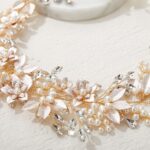 Gold Tone Floral Bridal Headband