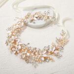 Gold Tone Floral Bridal Headband