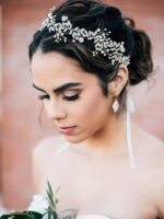Silver-Tone Pearl and Rhinestone Headpiece