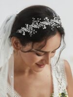Silver-Tone Pearl and Rhinestone Headpiece