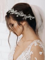 Silver-Tone Pearl and Rhinestone Headpiece