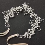 Silver-Tone Pearl and Rhinestone Headpiece