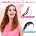 Eight-Pack Rhinestone Headbands with Teeth