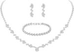 Silver Plated Rhinestone Jewellery Set