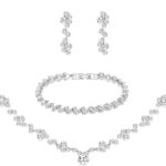 Silver Plated Rhinestone Jewellery Set