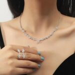 Silver Plated Rhinestone Jewellery Set