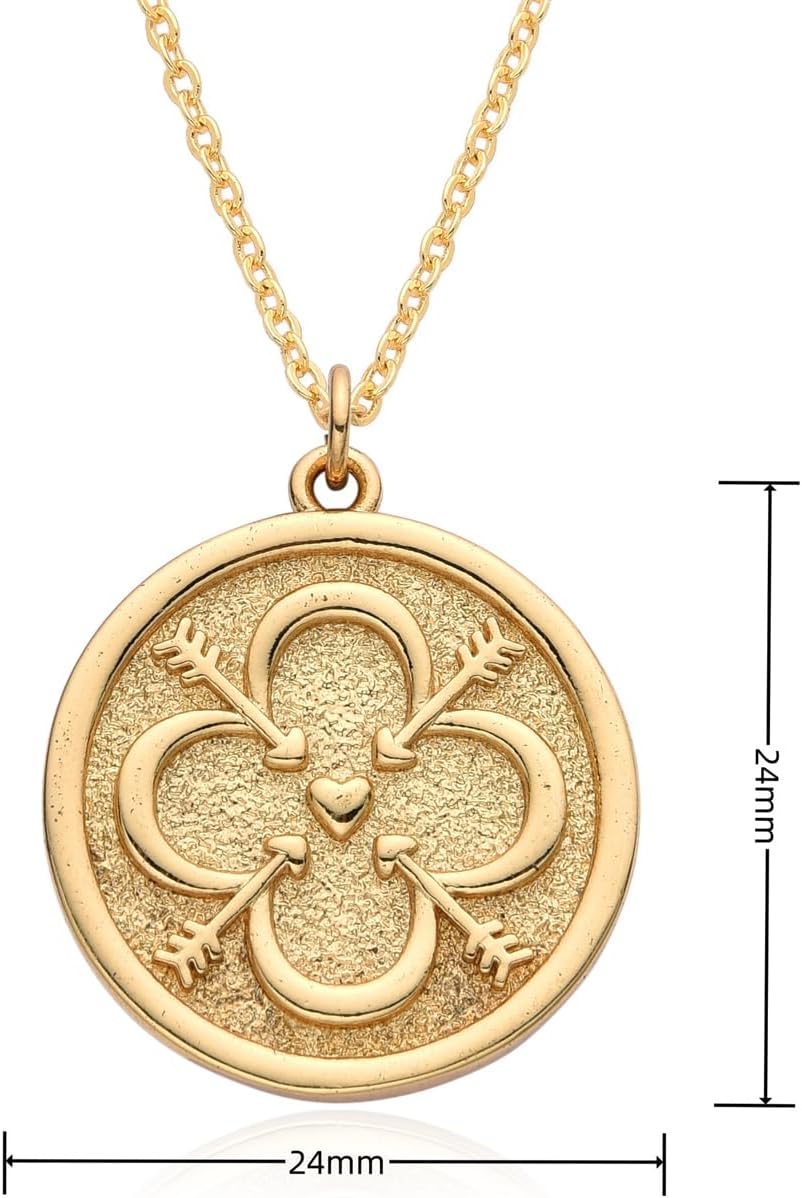 Textured Round Pendant Necklace