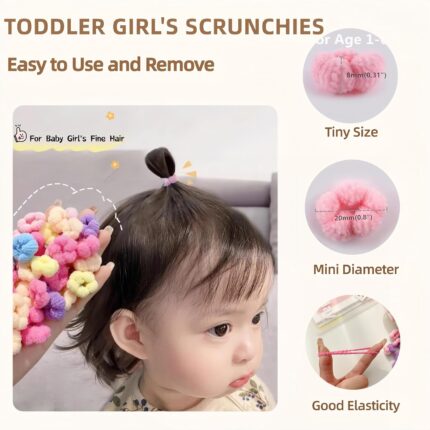 120-Pack Gentle Baby Hair Ties